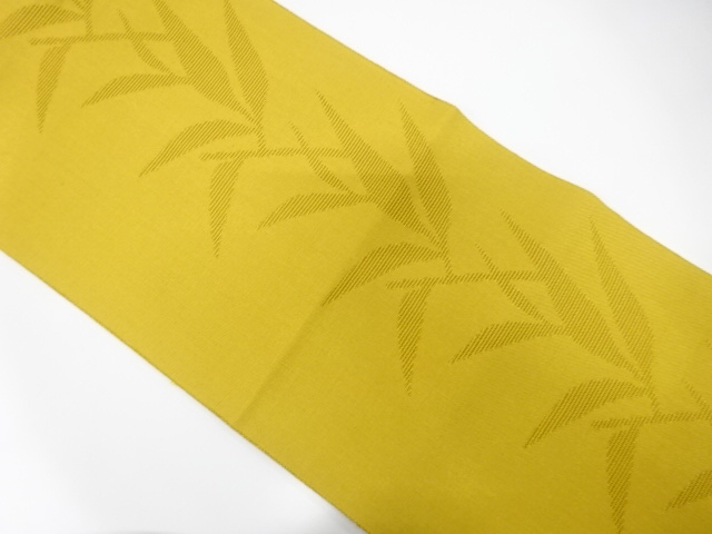 草葉模様織り出し　名古屋帯